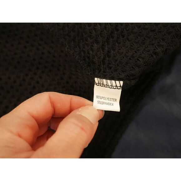 Sunset Chaser Waffle Knit Cardigan Black M - Picture 9 of 9